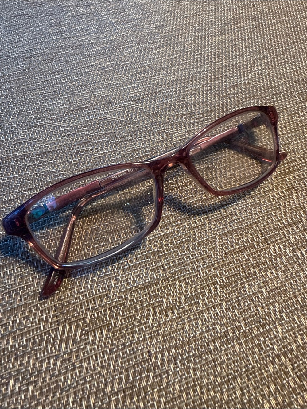 Chelsea Morgan Transparent Plum Rectangle Reading Glasses - Accessories